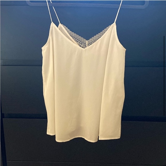Sezane Tara silk cami with lace detail - Picture 2 of 6